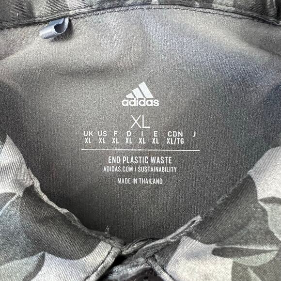 Adidas Gray Black AOP Golf Polo Shirt men's size XL - Picture 3 of 6